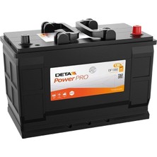 Akü Deta 12V 120 Ah 870A D02 (349 x 175 x 235 ) Power Pro Tam Kapalı Bakımsız