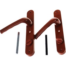 Die Grup Banyo-Wc - Kilitli Kahve Rengi Pvc Kapı Kolu (5324)