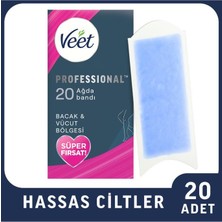 Veet Professional Sir Ağda Bandı Bacak & Vücut Bölgesi Hassas Ciltler 20'lı