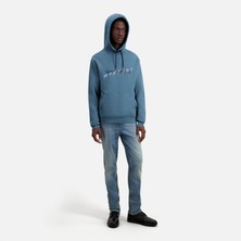 The Kooples Erkek Kapüşonlu Mavi Sweatshırt