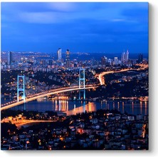 Istanbul Gece Köprü Tablosu 30 x 30