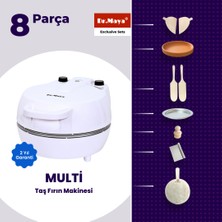 Dr.maya® | Anadolu Lezzeti Seti - 8 Parça | Multi Lahmacun Taş Fırın Makinesi (Kırmızı) + Mutfak Gereçleri