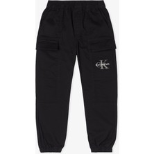 Calvin Klein Essential Woven Cargo Çocuk Siyah Pantolon
