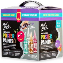 MONT MARTE Metalik Poster Boya Seti 12 Adet x 60ML