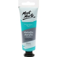 MONT MARTE Premium Metalik Akrilik Boya 50ML - Phthalo Green