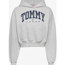 Tommy Hilfiger Tommy Jeans Varsity Kadın Gri Sweatshirt
