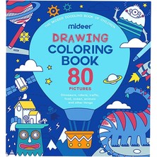Mideer Çizim ve Boyama Kitabı Mavi 80 Sayfa Çocuk Aktivite Kitabı 3 Yaş+
