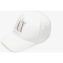 Armani Exchange Erkek Beyaz Baseball Şapka