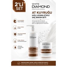 White Diamond Hızlı Saç Uzama Etkili At Kuyruğu Şampuan 500 ml ve Saç Maskesi 500 ml Saç Bakım Seti