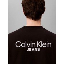 Calvin Klein Erkek Siyah Calvin Klein Logo Back Prınt T-Sh, Ub1, S Siyah Erkek T-Shirt