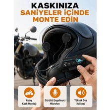 Epilons BT22 Kask Içi Bluetooth Kulaklık Hızlı Eşleşme ve Gürültü Önleyici Mikrofon Yeni Nesil