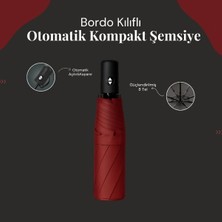 Eco Lounge Bordo Kılıflı Otomatik Kompakt Şemsiye