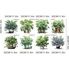 Eco Lounge Tropikal Bitkiler Duvar Stickerı Model A