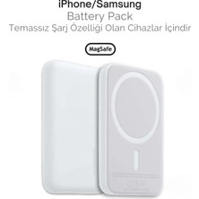 Eco Lounge iPhone 15 / 16 / 17 Uyumlu Magsafe Kablosuz Powerbank 5000 Mah | Wireless Taşınabilir Batarya Şarj Aleti