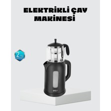 Eco Lounge Sinbo Elektrikli Çay Makinesi 1.7 L Su Isıtıcı ve Cam Demlikli Güvenli Kullanım