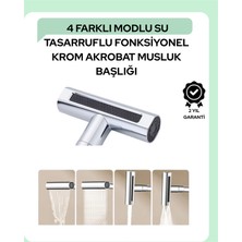 Eco Lounge Çok Fonksiyonlu Musluk Başlığı | 4 Su Modu | Geniş Uyumlu Adaptör Seti | Mutfak ve Banyo Uyumlu