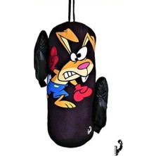 Aletools Çocuk Boks Kum Torbası Eldiven Dahil 2-6 Yaş Siyah