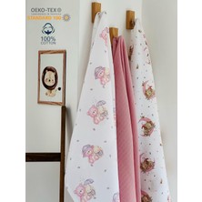 Fulya Tuhafiye Ftbabycollection Pamuk Müslin Bebek Battaniyesi 3'lü Set Oeko- Tex Sertifikalı Müslın örtü 80 x 90  cm