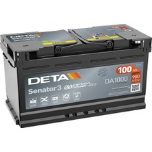 Akü Deta 12V 100 Ah 900A L05 (353×175×190) Senator3 Carbon Boost 2.0 Hızlı Sarj