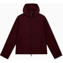 Emporio Armani Erkek Kuş ve Kaz Tüyü Dolgulu Normal Kesim Kapüşonlu Uzun Kollu Bordo Ceket EM006752 AF28011-UA331