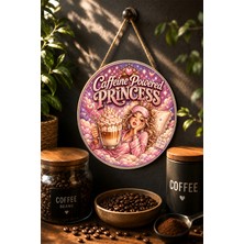Mayeka Good Days Start With Coffee And You Yazılı Mdf Kahve Temalı Yuvarlak Duvar Dekoru