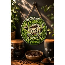 Mayeka Pistachio Espresso Gremlin Energy Grafitik Kupa Yuvarlak Mdf Tablo Kahve