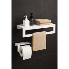 Grassi Vidalı-Metal 2'li Set 30CM Havlu Askılığı ve Tuvalet Kağıdı Askılığı