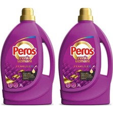 Peros Renk Uzmanı Sıvı Deterjan 3lt Renkliler (Mor) 2 Adet