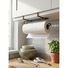 Grassi Havluluk Peçetelik Askısı Banyo Mutfak Düzenleyicisi Kağıt Rulo Havlu Askılığı Pratik Siyah Rulo