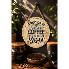 Mayeka Espresso Rage Activated Eğlenceli Kahve Temalı Mdf Yuvarlak Duvar Dekoru