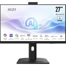 MSI Msı Modern AM273Q Aı 1UM-421EU Core Ultra 5 125H 16GB 512GB SSD 27.0″ Wqhd Freedos Sıyah All In One Pc