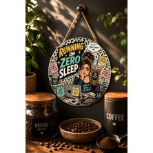 Mayeka Add Some Morning Coffee To Your Life Minimalist Mdf Yuvarlak Pano Kahve