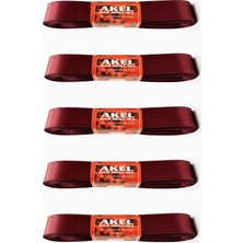 Akel Dar Dokuma Bordo Saten Kurdele - 3 Cm. x 10 Metre - 5 Adet