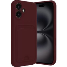 Sh Newface Apple Iphone 16 Kılıf Kelvin Kartvizitli Silikon - Bordo Najmaddin