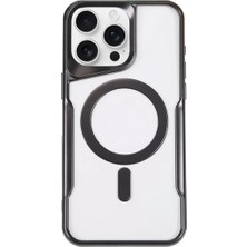 Sh Newface Apple Iphone 16 Pro Kılıf Boyi Magsafe Silikon Kapak - Siyah Najmaddin