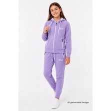 Pina Kids Kız Çocuk Scuba Unlimited Çift Şeritli Kapüşonlu Reglan Kol Dalgıç Kumaş Eşofman Takımı ESF7023