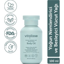 Vitolisse Vücut Bakım Yağı 100ML – Hızlı Emilen Yoğun ve Uzun Süreli Nemlendirici Vegan(%10 Organic Olive Oil)