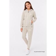 Pina Kids Kız Çocuk Scuba Unlimited Çift Şeritli Kapüşonlu Reglan Kol Dalgıç Kumaş Eşofman Takımı ESF7023