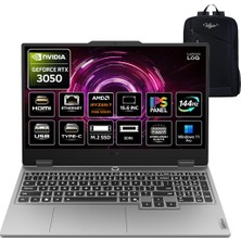 Lenovo Loq 15ARP10E Amd Ryzen 7 7735HS 32GB 512GB SSD Rtx 3050 6gb 15.6" Fhd (1920X1080) IPS 144Hz Windows 11 Pro Taşınabilir Bilgisayar 83S00032TR
