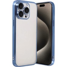 Verto Newface Apple iPhone 15 Pro Max Razer Lensli Silikon - Açık Mavi