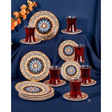ARMONIA18 Parça 6 Kişilik Pasta Seti ve Çay Seti