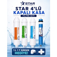 Sucool Tüm Kapalı Kasa Su Arıtma Cihazı Uyumlu Star 4'lü Filtre Seti