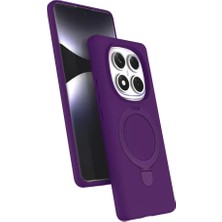 Sh Newface Xiaomi Redmi Note 14 Pro 4g Regal Magsafe Standlı Kapak - Derin Mor Najmaddin