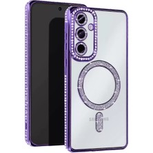 Sh Newface Samsung Galaxy S25 Fe Joke Simli Magneticsafe Kılıf - Derin Mor Najmaddin