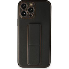 Sh Newface Apple Iphone 13 Pro Kılıf Coco Deri Standlı Kapak - Siyah Najmaddin