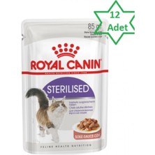 Royal Canin Gravy Pouch Sterilised Kısırlaştırılmış Yetişkin Kedi Yaş Maması 12 x 85 G