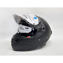 mt Thunder 4sv R Pure Mat Siyah Şefaf Vizörlü Kask - Iç Güneş Vizörlü