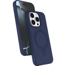 Sh Newface Apple Iphone 15 Pro Max Regal Magsafe Standlı Kapak - Lacivert Najmaddin