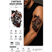 Tattoo Gerçekçi Renkli Kaplan Model Geçici Kol Bacak Geçici Sticker Yapıştırma Dövme