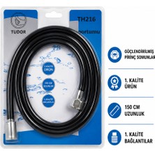 Tudor 150 cm Pvc Duş Hortumu Metal Somunlu